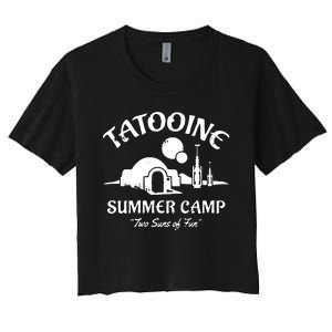 Summer Camp Two Suns Of Fun Women's Crop Top Tee