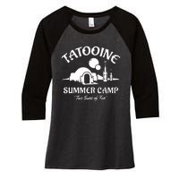 Summer Camp Two Suns Of Fun Women's Tri-Blend 3/4-Sleeve Raglan Shirt