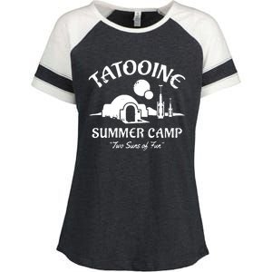 Summer Camp Two Suns Of Fun Enza Ladies Jersey Colorblock Tee