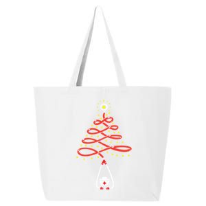 Stethoscope Christmas Tree Nurse Christmas Scrub Xmas Gift 25L Jumbo Tote