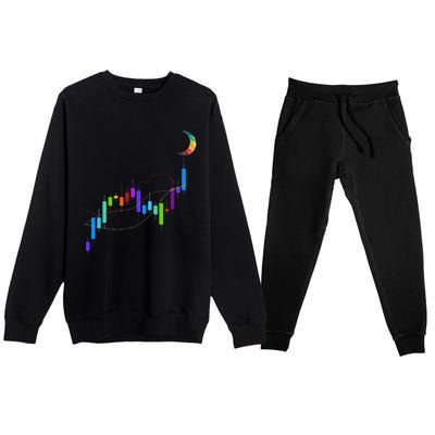 Stock Chart To The Moon Crypto Trading Hodl Premium Crewneck Sweatsuit Set