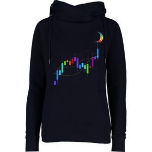 Stock Chart To The Moon Crypto Trading Hodl Womens Funnel Neck Pullover Hood