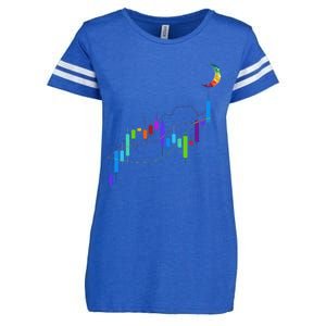 Stock Chart To The Moon Crypto Trading Hodl Enza Ladies Jersey Football T-Shirt