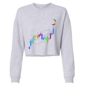 Stock Chart To The Moon Crypto Trading Hodl Cropped Pullover Crew