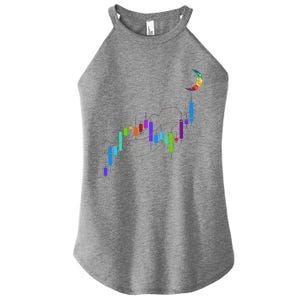 Stock Chart To The Moon Crypto Trading Hodl Women's Perfect Tri Rocker Tank