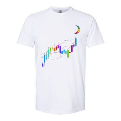 Stock Chart To The Moon Crypto Trading Hodl Softstyle® CVC T-Shirt