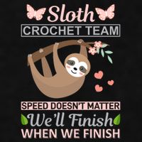 Sloth Crochest Team Speed Doesn't Matter We'll Finish When We Finish Ladies PosiCharge Tri-Blend Wicking Tank