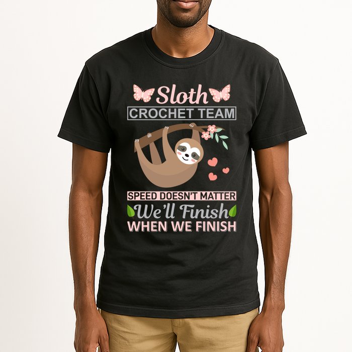Sloth Crochest Team Speed Doesn't Matter We'll Finish When We Finish Tall T-Shirt