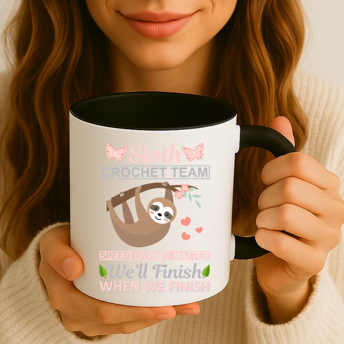 Sloth Crochest Team Speed Doesn't Matter We'll Finish When We Finish Mug