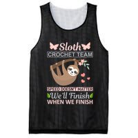 Sloth Crochest Team Speed Doesn't Matter We'll Finish When We Finish Mesh Reversible Basketball Jersey Tank