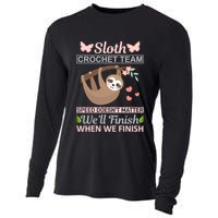 Sloth Crochest Team Speed Doesn't Matter We'll Finish When We Finish Cooling Performance Long Sleeve Crew