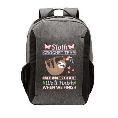 Sloth Crochest Team Speed Doesn't Matter We'll Finish When We Finish Vector Backpack