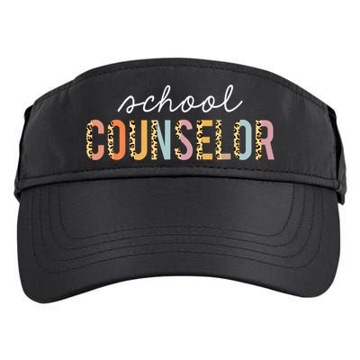 School Counselor Teacher Funny Rainbow Lover Back To School Adult Drive Performance Visor