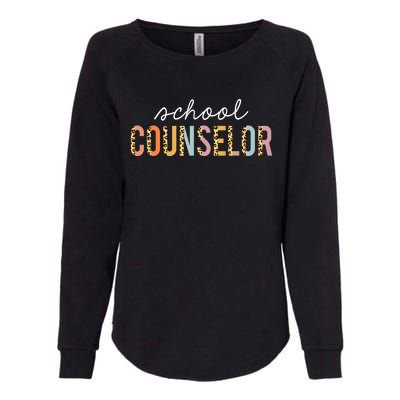 School Counselor Teacher Funny Rainbow Lover Back To School Womens California Wash Sweatshirt