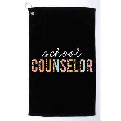 School Counselor Teacher Funny Rainbow Lover Back To School Golf Towel