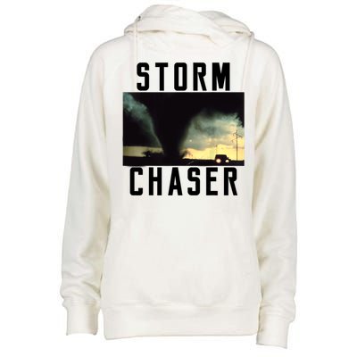 Storm Chaser Tornado Picture Weather Meteorologist Womens Funnel Neck Pullover Hood