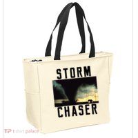 Storm Chaser Tornado Picture Weather Meteorologist Zip Tote Bag