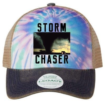 Storm Chaser Tornado Picture Weather Meteorologist Legacy Tie Dye Trucker Hat