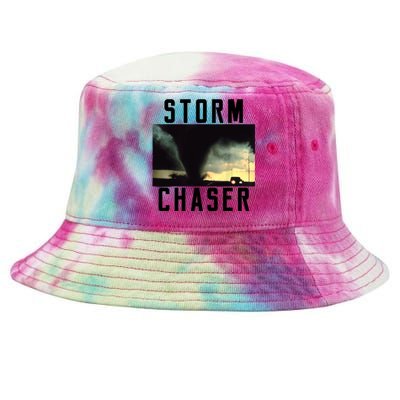 Storm Chaser Tornado Picture Weather Meteorologist Tie-Dyed Bucket Hat