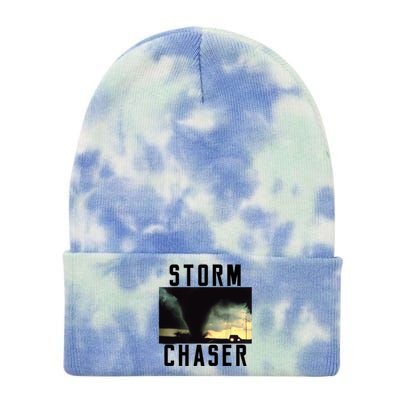 Storm Chaser Tornado Picture Weather Meteorologist Tie Dye 12in Knit Beanie