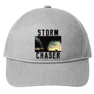 Storm Chaser Tornado Picture Weather Meteorologist 7-Panel Snapback Hat