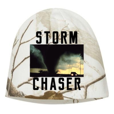 Storm Chaser Tornado Picture Weather Meteorologist Kati - Camo Knit Beanie