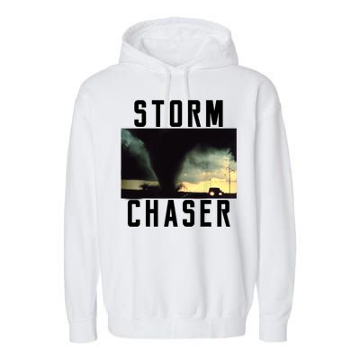 Storm Chaser Tornado Picture Weather Meteorologist Garment-Dyed Fleece Hoodie
