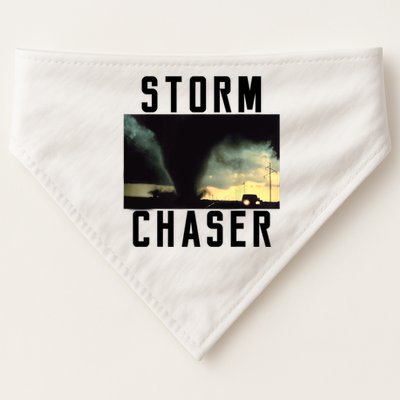 Storm Chaser Tornado Picture Weather Meteorologist USA-Made Doggie Bandana