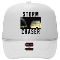 Storm Chaser Tornado Picture Weather Meteorologist High Crown Mesh Back Trucker Hat