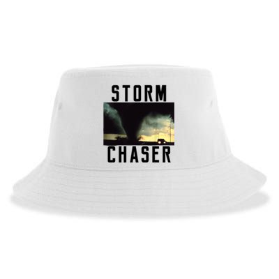 Storm Chaser Tornado Picture Weather Meteorologist Sustainable Bucket Hat