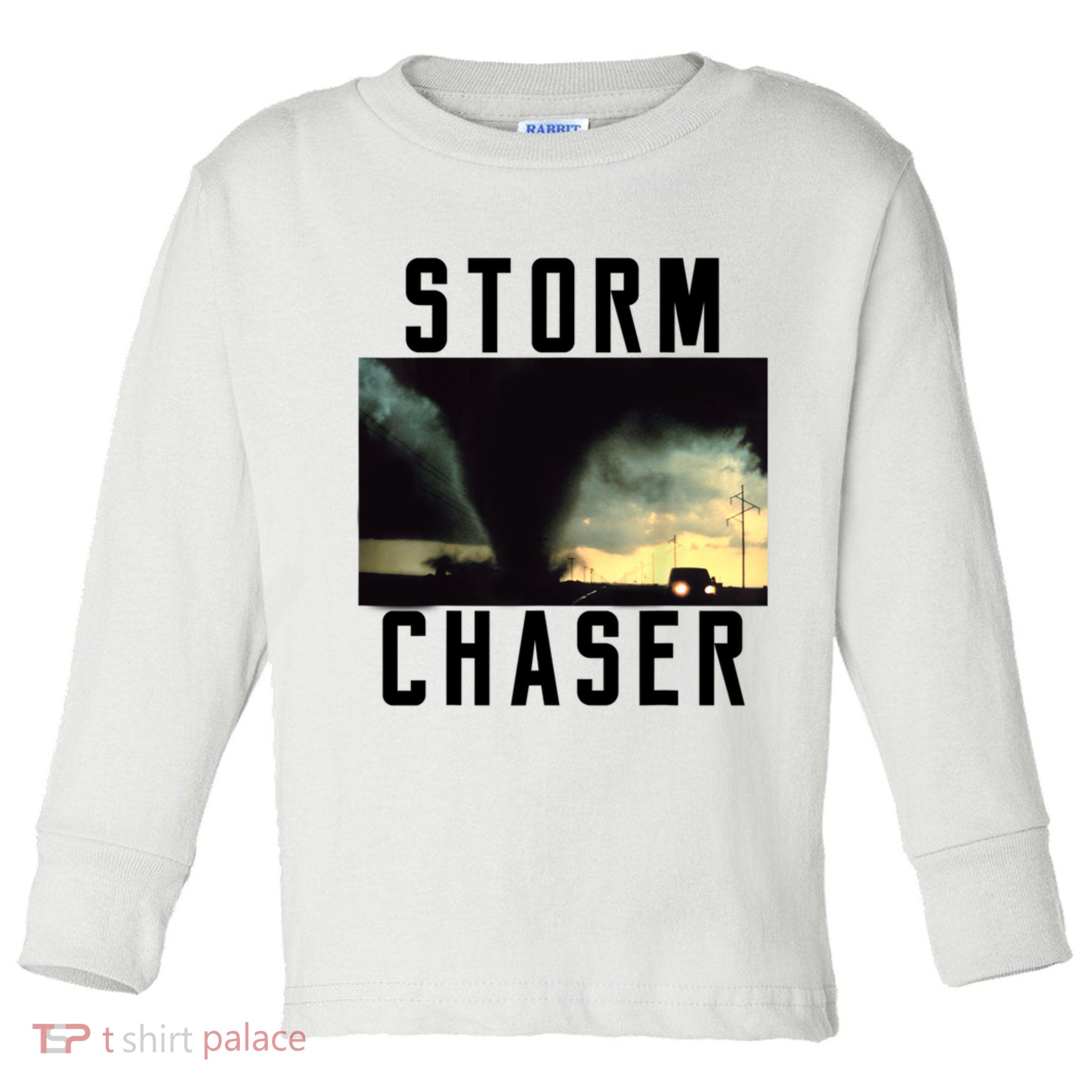 Storm Chaser Tornado Picture Weather Meteorologist Toddler Long Sleeve Shirt