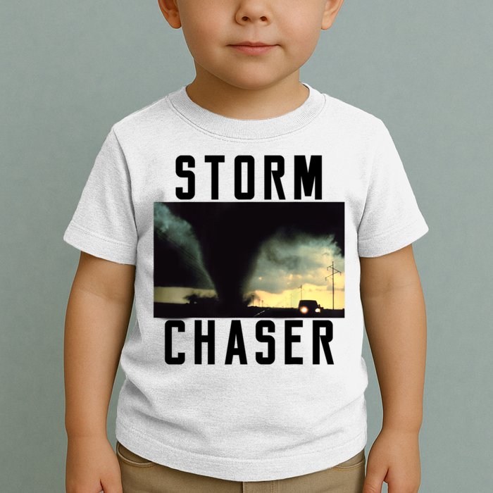 Storm Chaser Tornado Picture Weather Meteorologist Toddler T-Shirt
