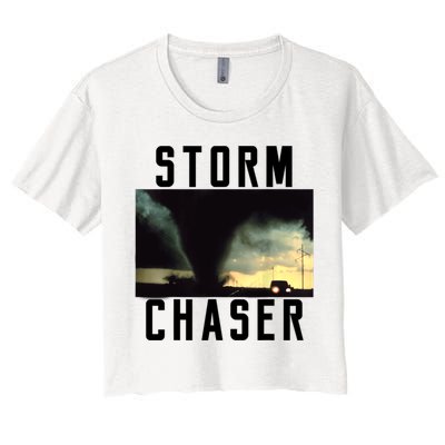 Storm Chaser Tornado Picture Weather Meteorologist Crop Top