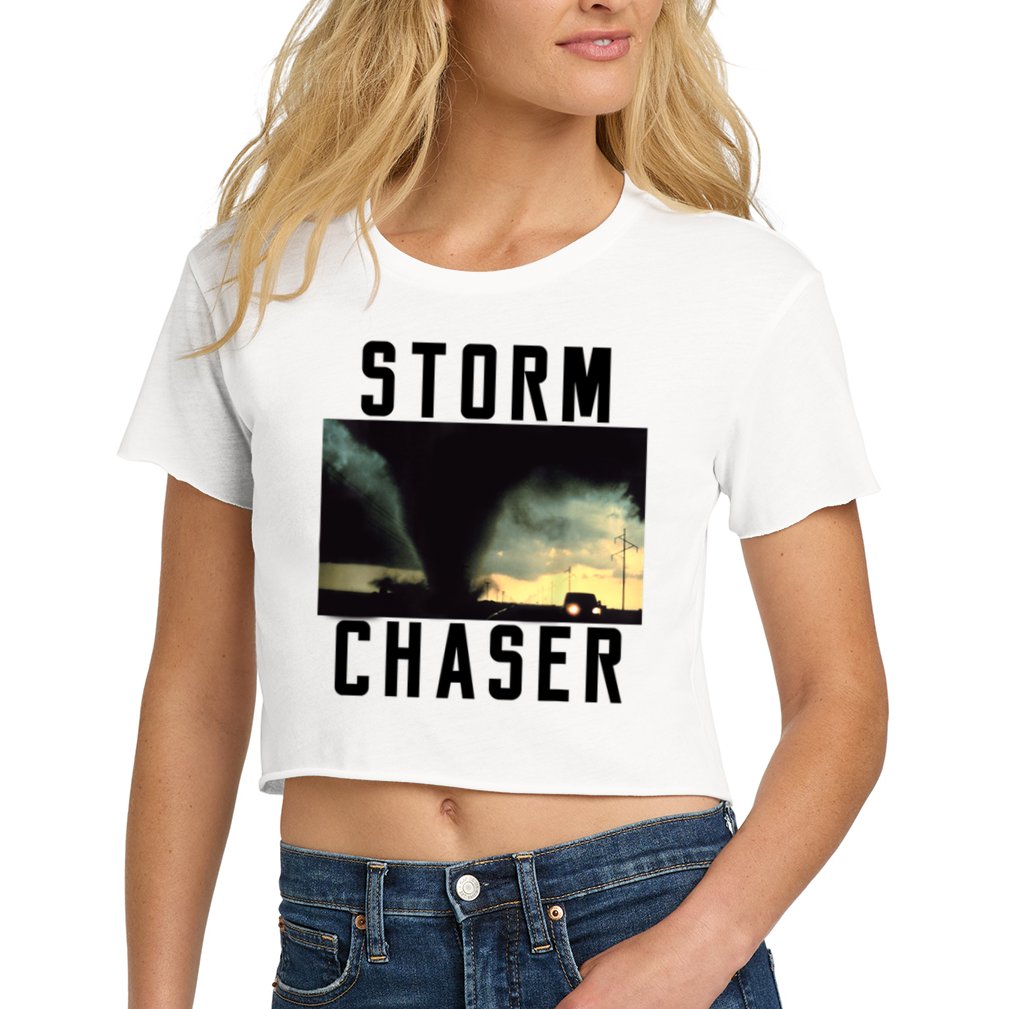 Storm Chaser Tornado Picture Weather Meteorologist Crop Top
