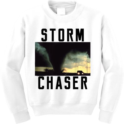 Storm Chaser Tornado Picture Weather Meteorologist Kids Sweatshirt