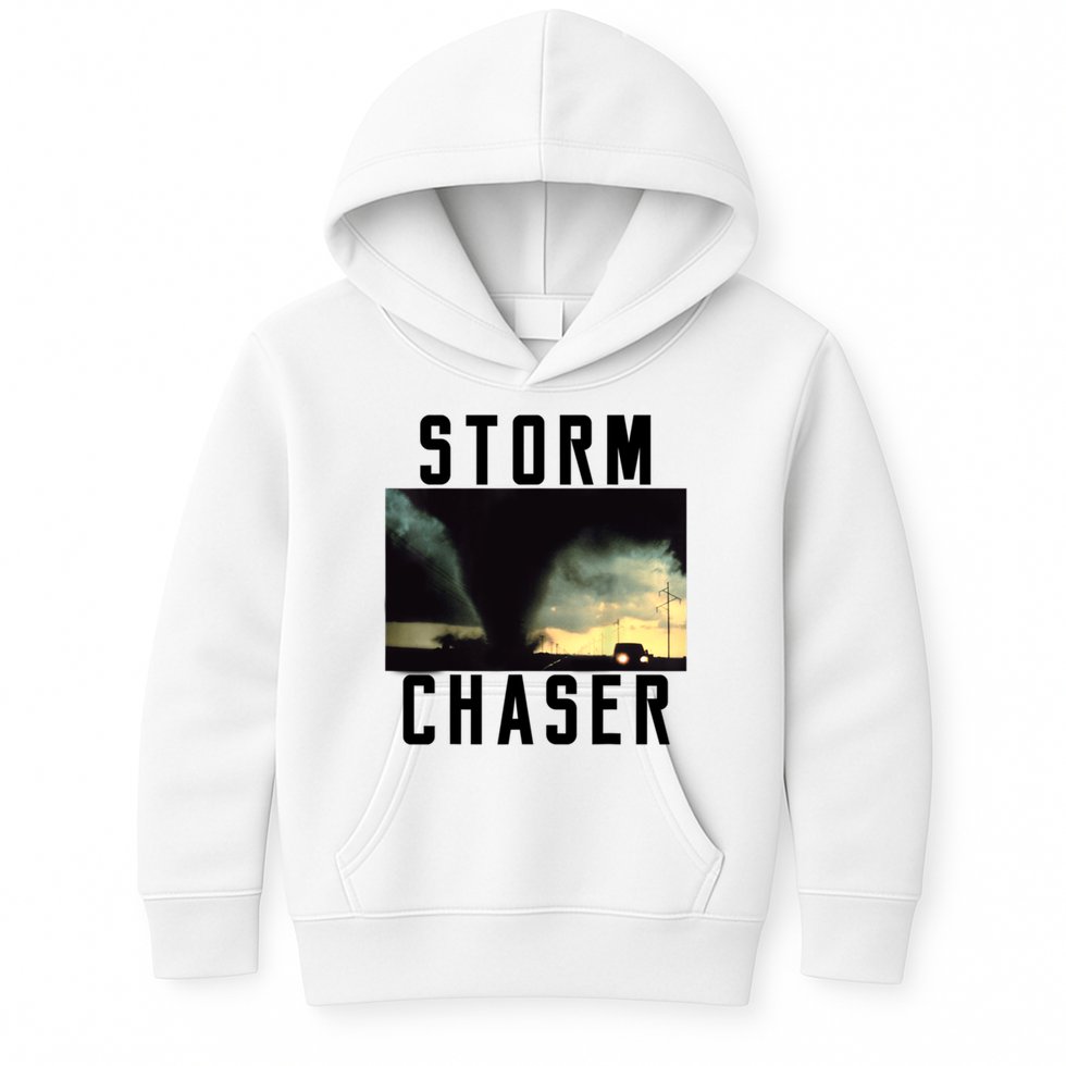 Storm Chaser Tornado Picture Weather Meteorologist Kids Hoodie