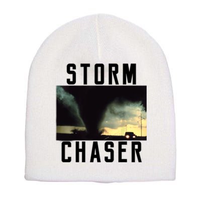 Storm Chaser Tornado Picture Weather Meteorologist Short Acrylic Beanie