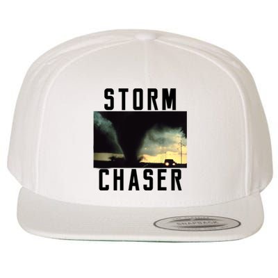 Storm Chaser Tornado Picture Weather Meteorologist Wool Snapback Cap