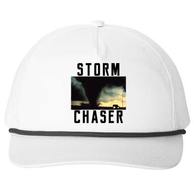 Storm Chaser Tornado Picture Weather Meteorologist Snapback Five-Panel Rope Hat