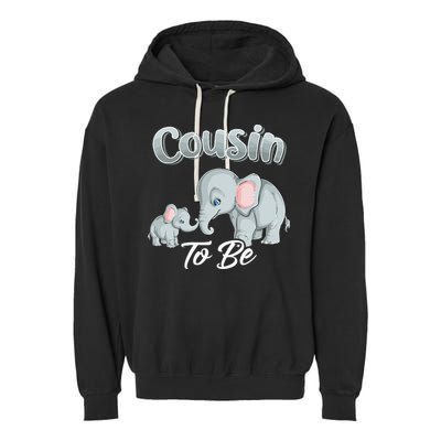 Soon Cousin To Be Elephants For Baby Shower Gender Reveal Garment-Dyed Fleece Hoodie