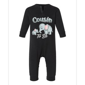 Soon Cousin To Be Elephants For Baby Shower Gender Reveal Infant Fleece One Piece