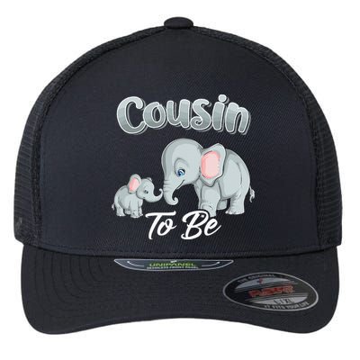 Soon Cousin To Be Elephants For Baby Shower Gender Reveal Flexfit Unipanel Trucker Cap