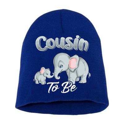 Soon Cousin To Be Elephants For Baby Shower Gender Reveal Short Acrylic Beanie