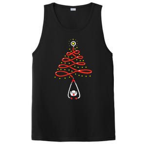 Stethoscope Christmas Tree Nurse Christmas Scrub Xmas PosiCharge Competitor Tank