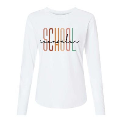 School Counselor Teacher Counseling Office School Guidance Womens Cotton Relaxed Long Sleeve T-Shirt