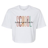 School Counselor Teacher Counseling Office School Guidance Bella+Canvas Jersey Crop Tee