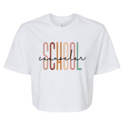 School Counselor Teacher Counseling Office School Guidance Bella+Canvas Jersey Crop Tee