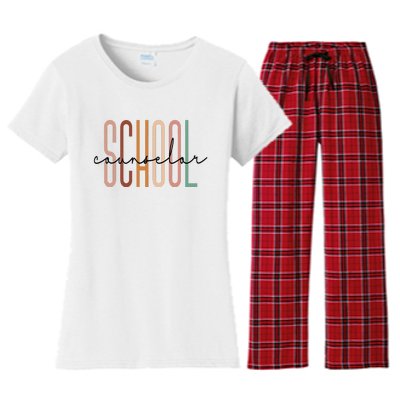 School Counselor Teacher Counseling Office School Guidance Women's Flannel Pajama Set