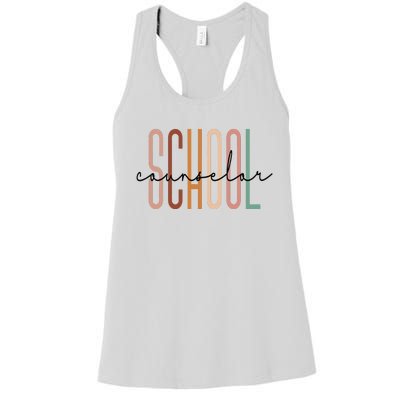 School Counselor Teacher Counseling Office School Guidance Women's Racerback Tank