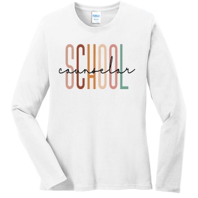 School Counselor Teacher Counseling Office School Guidance Ladies Long Sleeve Shirt